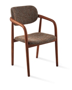 Scaun dining maro inchis din textil Henry Pols Potten