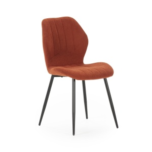 Scaun dining rosu caramiziu din textil Milu Quiet Object