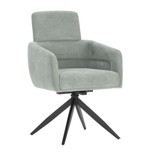 Scaun dining turcoaz din textil Aixa The Home Collection