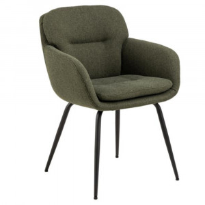 Scaun dining verde din textil Dora Quiet Object