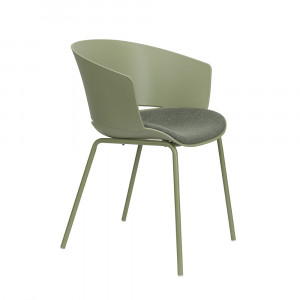 Scaun dining verde din textil Jessica Quiet Object