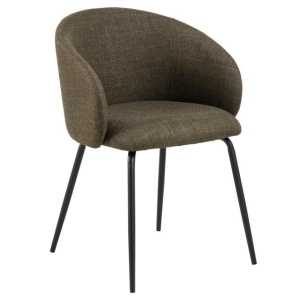 Scaun dining verde/negru din textil Eleanor Basel Actona Company