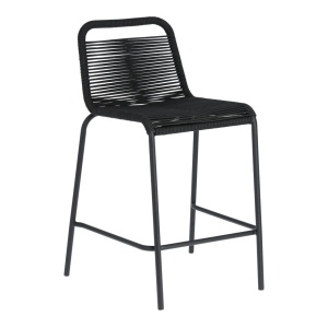 Scaun exterior bar negru din metal Lambton Small Kave Home