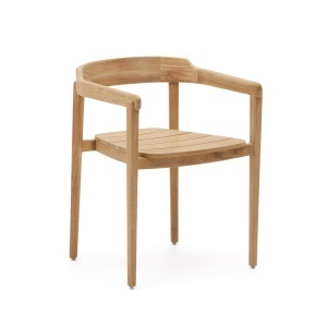 Scaun exterior dining maro din lemn Icaro Plain Kave Home