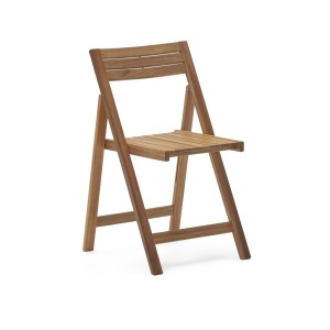 Scaun exterior dining pliabil maro din lemn Sadirar Kave Home