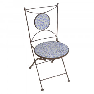 Scaun exterior dining pliabil multicolor din ceramica Senna Esschert Design