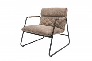 Scaun lounge maro din metal si poliester Mustang Lounger The Home Collection
