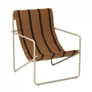 Scaun lounge pentru copii din textil si metal Desert Stripe Cashmere Ferm Living