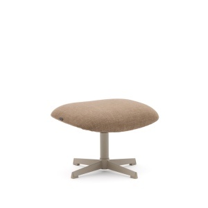 Scaunel maro deschis/gri din textil Jaspe Kave Home