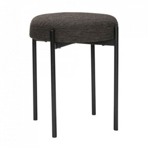 Scaunel negru din textil Silo Hubsch