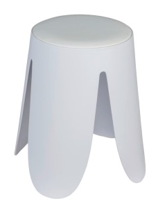 Scaunel pentru baie alb din plastic Comiso Wenko
