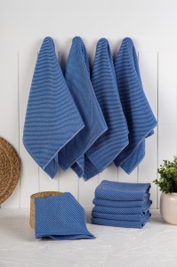 Set 10 prosoape de bucatarie albastre din fibre 43x76 cm Eloise The Home Collection