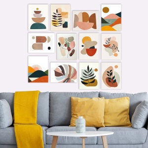 Set 12 tablouri multicolore 15x20 cm Jour The Home Collection