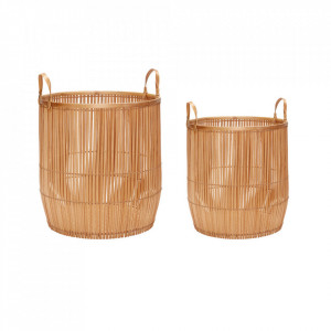 Set 2 cosuri maro din bambus Vantage Hubsch