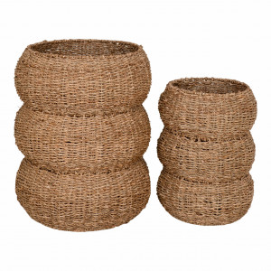Set 2 cosuri maro din fibre naturale Sarbas House Nordic