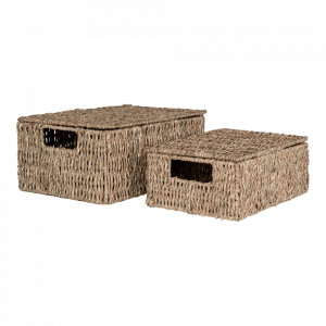Set 2 cosuri maro din fibre naturale Venoso House Nordic