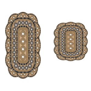 Set 2 covorase de baie maro din fibre sintetice 21017615Ka The Home Collection