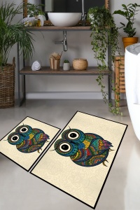 Set 2 covorase de baie multicolore din fibre sintetice Flyer The Home Collection