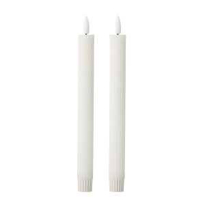 Set 2 decoratiuni luminoase alba din fibre naturale Ponza Bloomingville