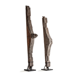 Set 2 decoratiuni maro din lemn Hut Vical Home