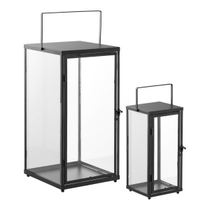 Set 2 felinare din metal negru Ibra House Nordic
