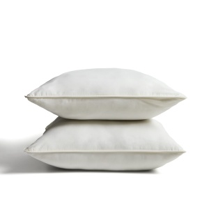 Set 2 fete de perna albe din bumbac 65x65 cm Sirale Kave Home