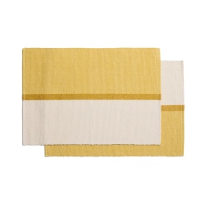 Set 2 protectii de masa galbene din fibre naturale 35x50 cm Tari Kave Home
