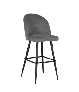 Set 2 scaune bar negre/gri din textil Ararat Giner y Colomer