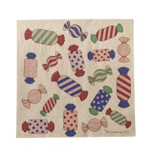 Set 20 servetele multicolore din hartie 33x33 cm Caramella Bloomingville