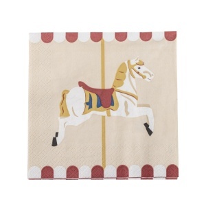 Set 20 servetele multicolore din hartie 33x33 cm Merry-go-round Bloomingville