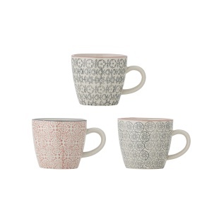 Set 3 cesti multicolore din ceramica 280 ml Cecile Bloomingville