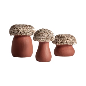 Set 3 decoratiuni maro/bej din ceramica Zyby Vical Home