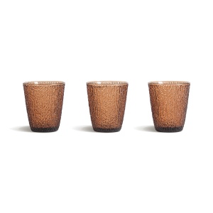 Set 3 pahare maro din sticla 8x10 cm Shama Vical Home
