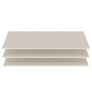 Set 3 rafturi gri din lemn 107 cm Olivia Woood