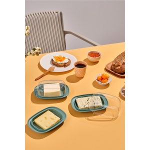 Set 3 recipiente cu capac verde menta din plastic DNYKHVLTLK The Home Collection