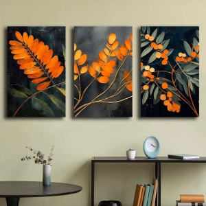 Set 3 tablouri multicolore din fibre naturale 45x70 cm 3p4570softc-004 The Home Collection