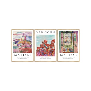 Set 3 tablouri multicolore din lemn 30x40 cm Huhu268 The Home Collection