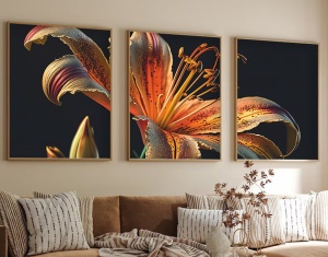 Set 3 tablouri multicolore din lemn 35x50 cm Huhu221 The Home Collection