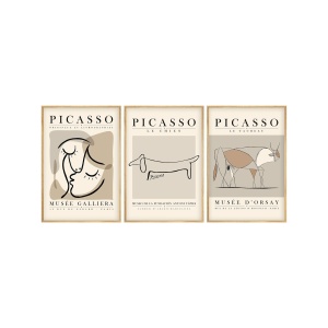 Set 3 tablouri multicolore din lemn 35x50 cm Huhu253 The Home Collection