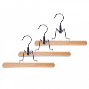 Set 3 umerase pentru pantaloni maro din lemn Tetri Zeller