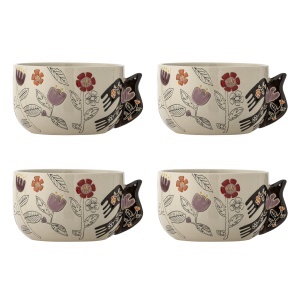 Set 4 boluri multicolore din ceramica 720 ml Vivielle Bloomingville