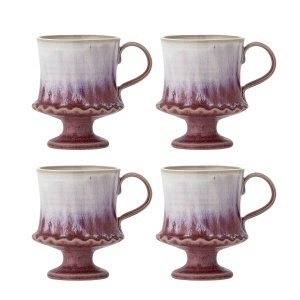 Set 4 cani roz din ceramica 250 ml Odile Creative Collection