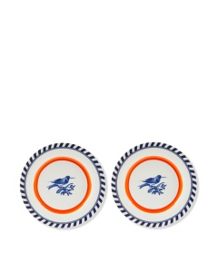 Set 4 farfurii multicolore/portocalii din ceramica 27 cm Bird Patterned Pols Potten