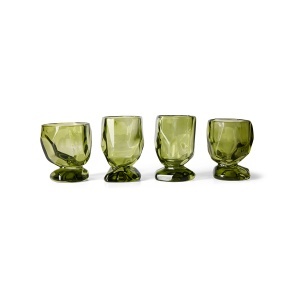 Set 4 pahare pentru vin verzi din sticla 230 ml Pearl HKliving