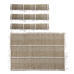 Set 4 protectii de masa maro din fibre naturale 33x45 cm Vidan Creative Collection