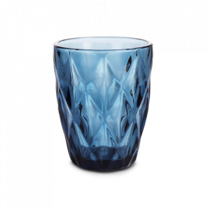 Set 6 pahare albastre din sticla 240 ml Okta Aerts