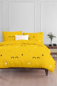 Set cuvertura galbena din fibre Dide Single The Home Collection