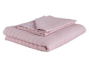 Set cuvertura roz pudra din bumbac Dublin Double The Home Collection