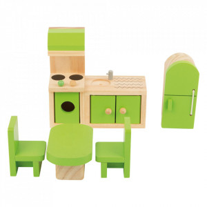 Set de joaca 5 piese din lemn de pin Kitchen Furniture Small Foot