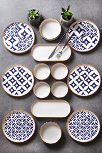 Set de masa 14 piese multicolore din ceramica MCH10552 The Home Collection